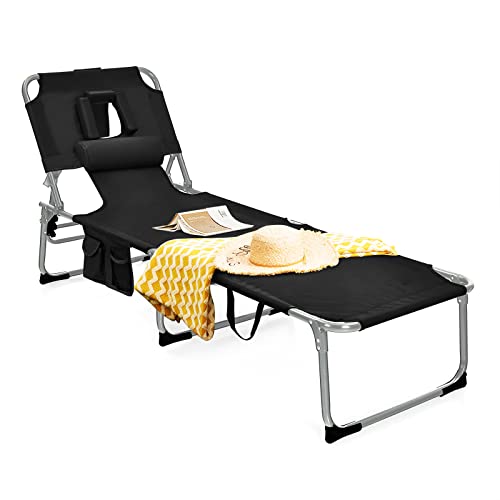 Tangkula Patio Chaise Lounge Chair Folding Adjustable