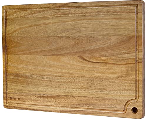 Thirteen Chefs 20x14 Inch Acacia Wood Charcuterie Board with Handles