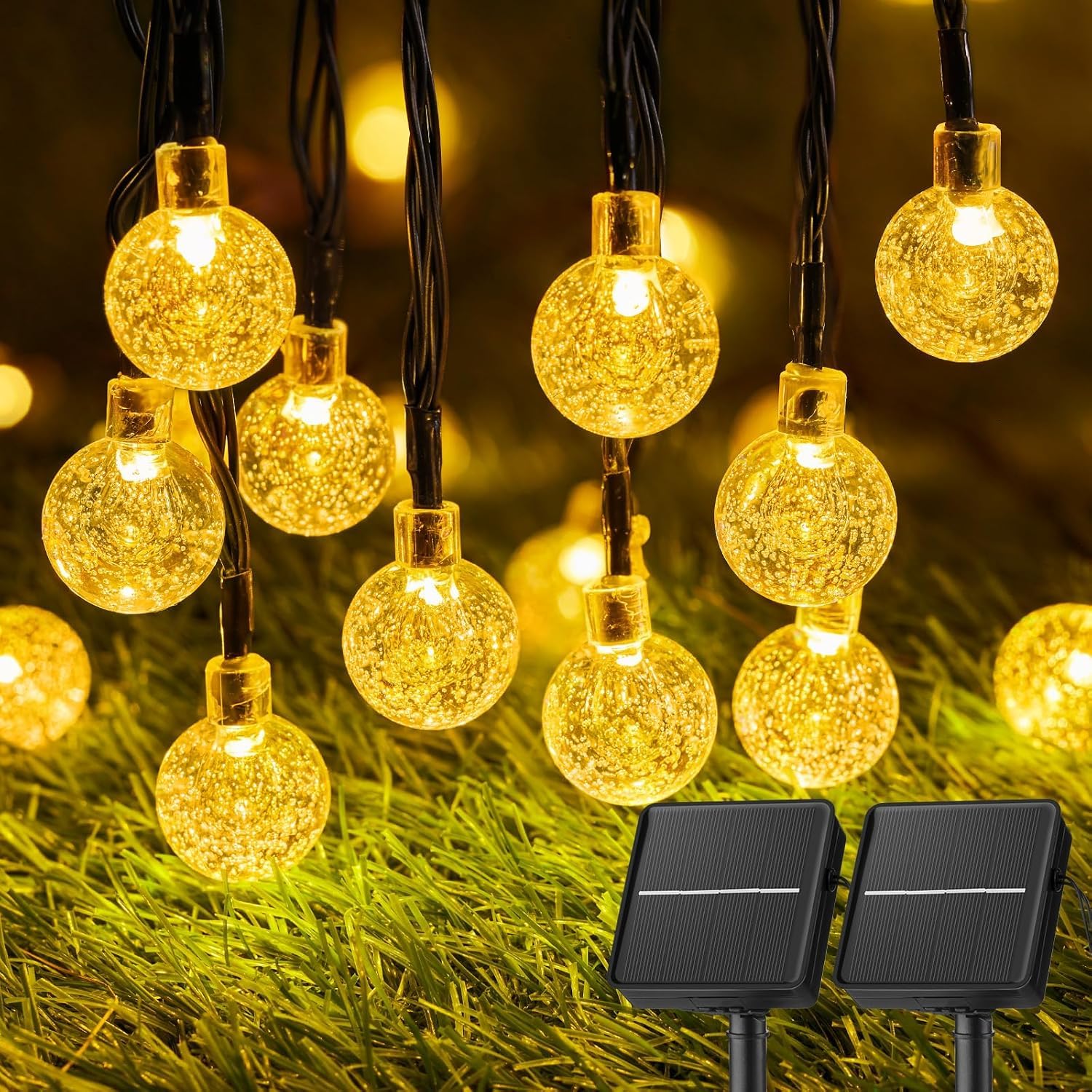 TomCare Solar Patio Umbrella String Lights