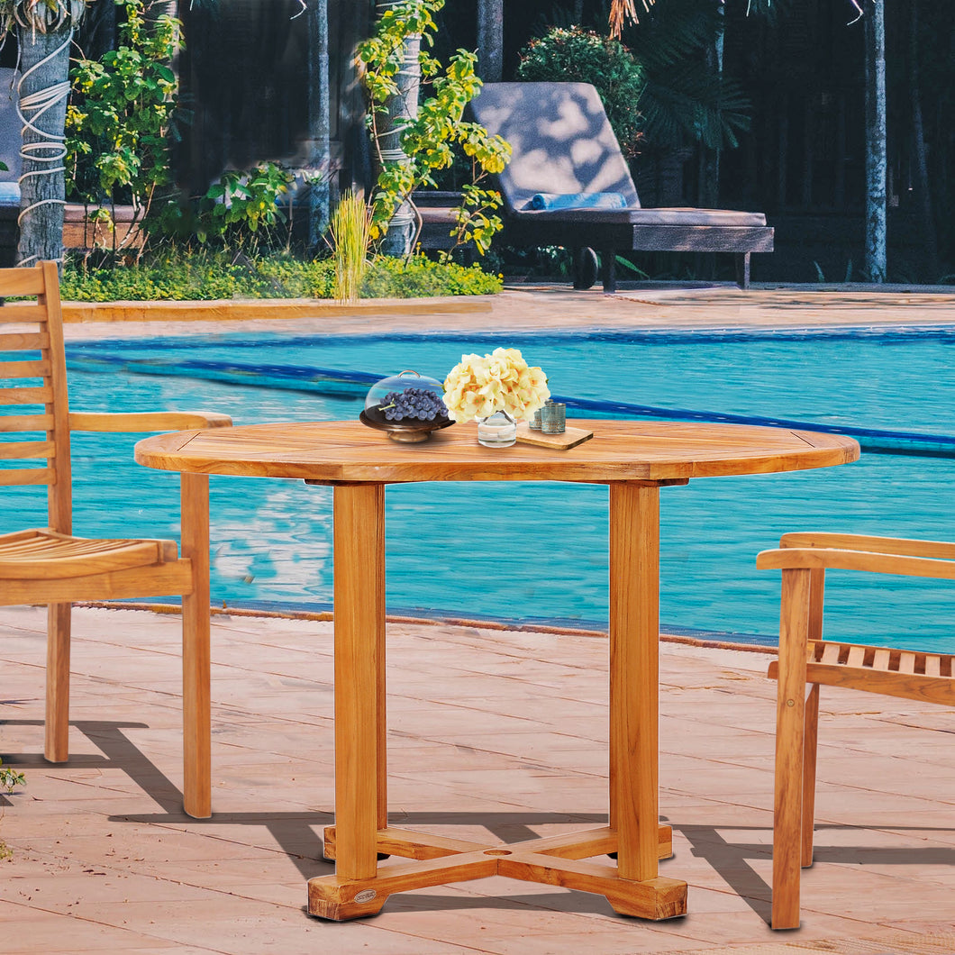 Tortuga Outdoor Portside 48" Round Teak Dining Table