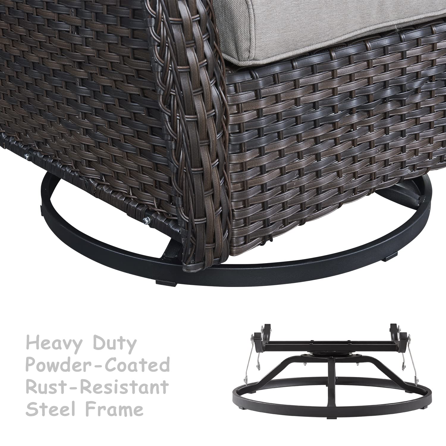 Tortuga Outdoor Portside High-Back Swivel Glider Chair