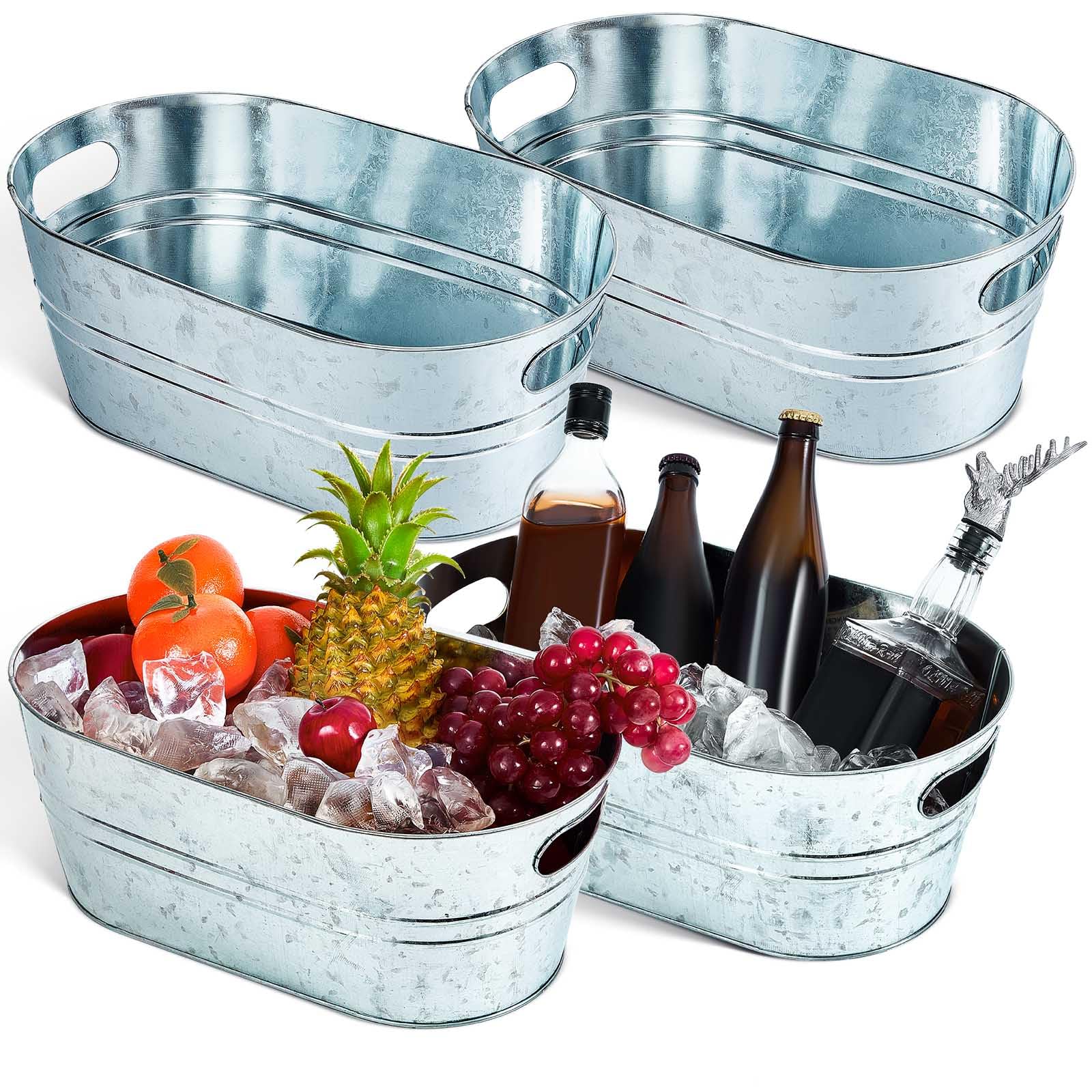Trademark Innovations Large Galvanized Metal Party Tub