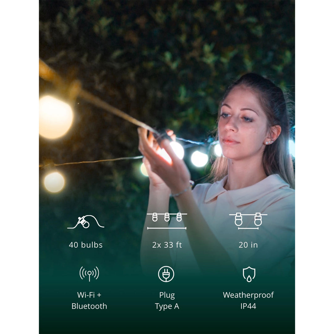 Twinkly Festoon Smart App-Controlled LED String Lights 40ft
