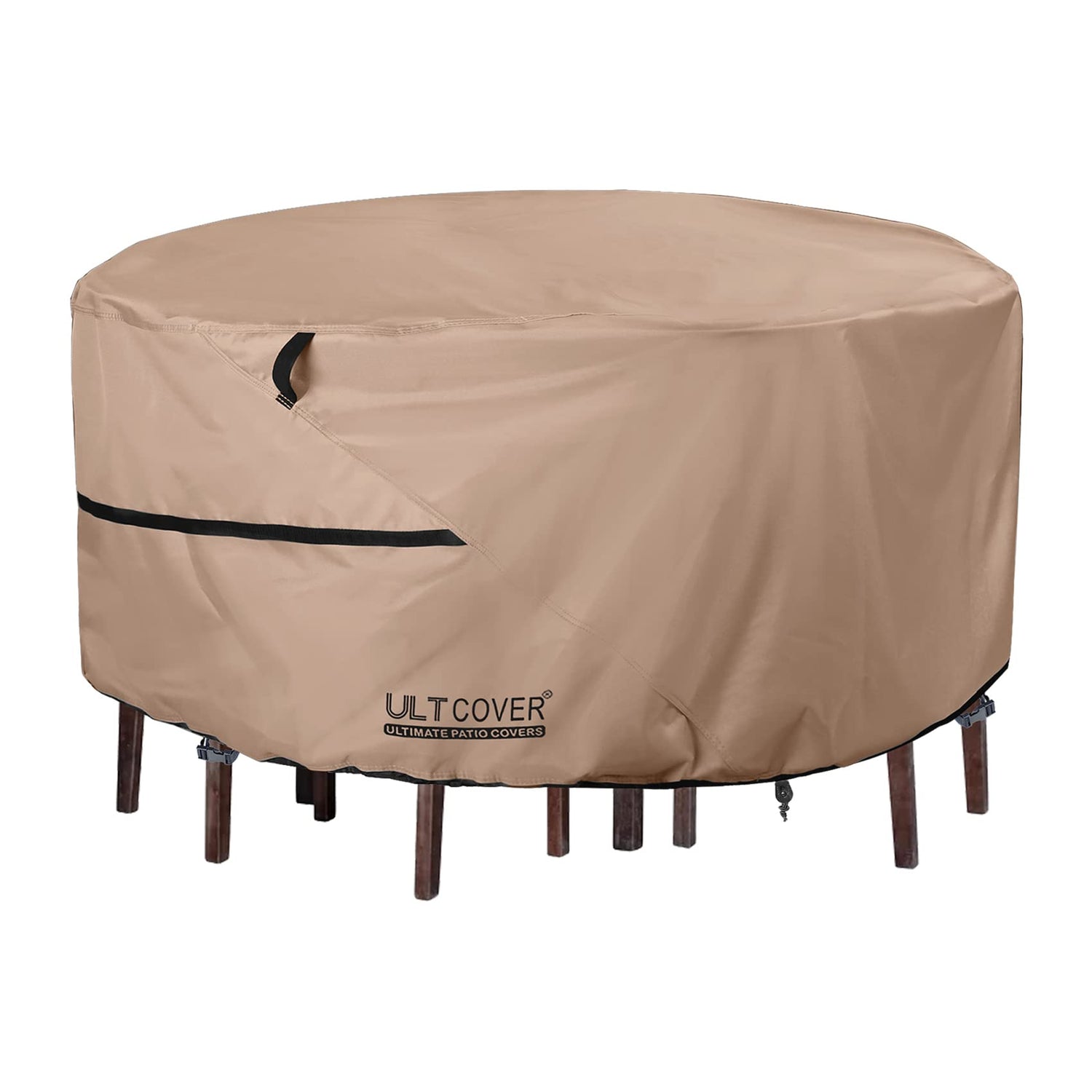 ULTCOVER Waterproof 600D Polyester Round Patio Table Cover 44 Inch