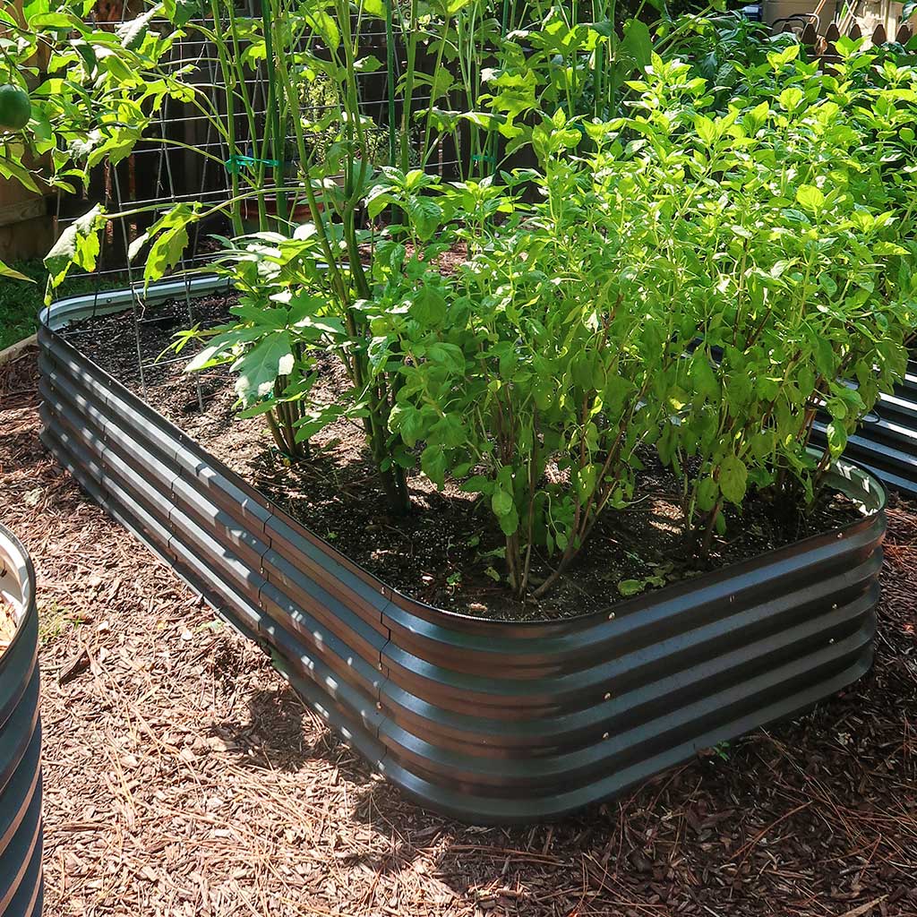 VEGEGA 17-Inch Tall Metal Raised Garden Bed