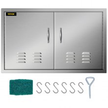 Vevor 48-Inch Stainless Steel Outdoor Kitchen Island Cabinet