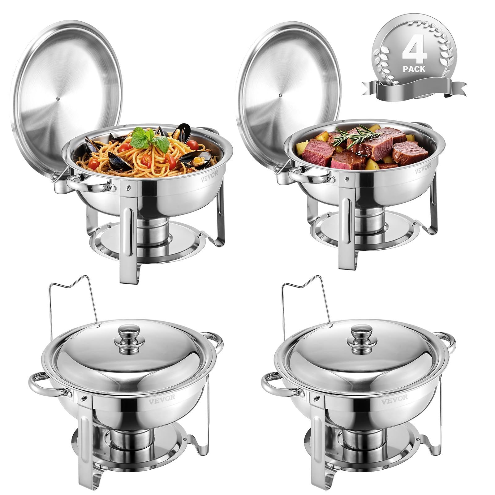 VEVOR Chafing Dish Buffet Set 4-Pack