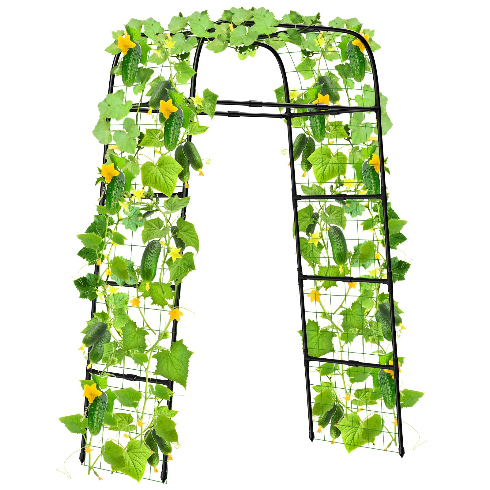 VEVOR Metal Garden Arch 8 ft Trellis for Climbing Plants