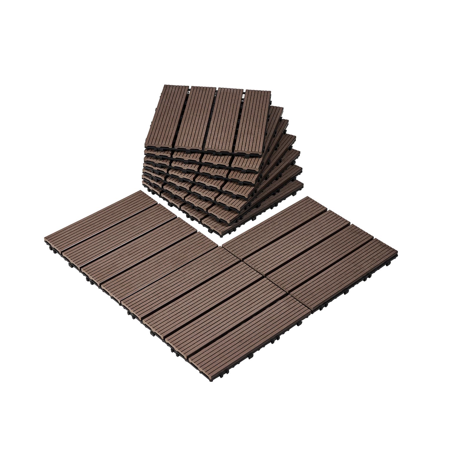 VEVOR WPC Composite Decking Boards 6-Pack