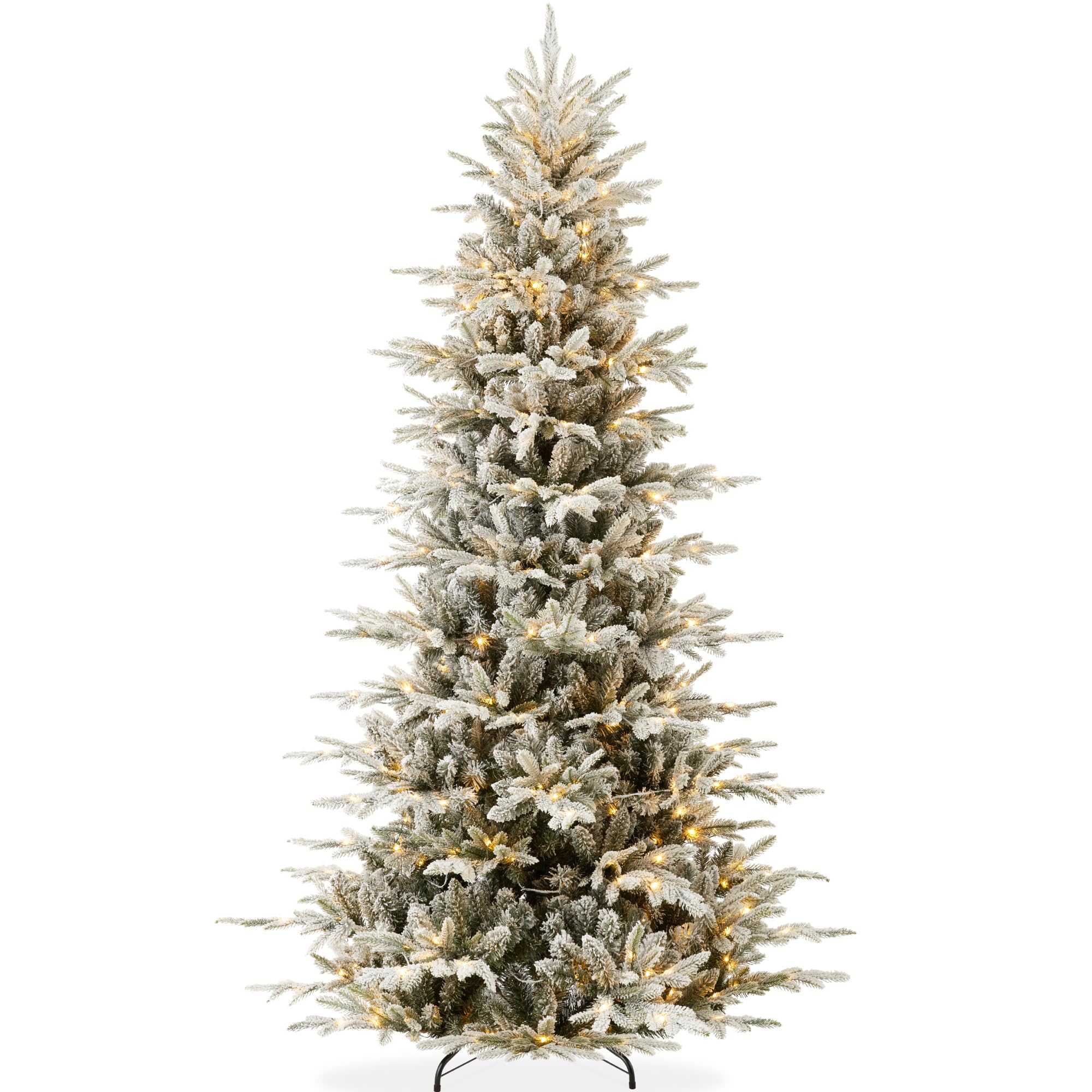Vickerman 9-Foot Pre-lit Flocked Alpine Fir Garland, Clear LED