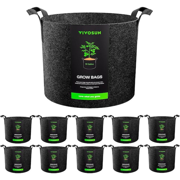 VIVOSUN 5-Pack 5-Gallon Fabric Grow Bags with Handles