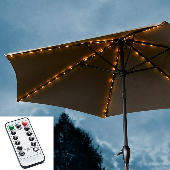 VMANOO 72 LED Patio Umbrella String Lights