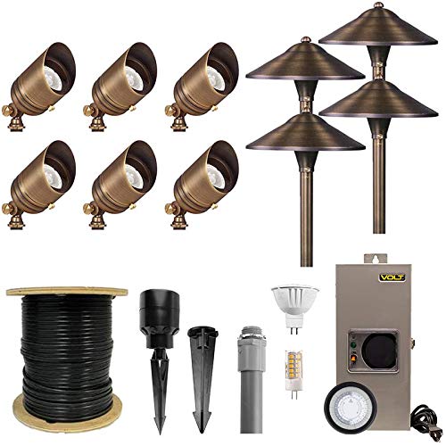 VOLT Landscape Lighting Brass Path Light