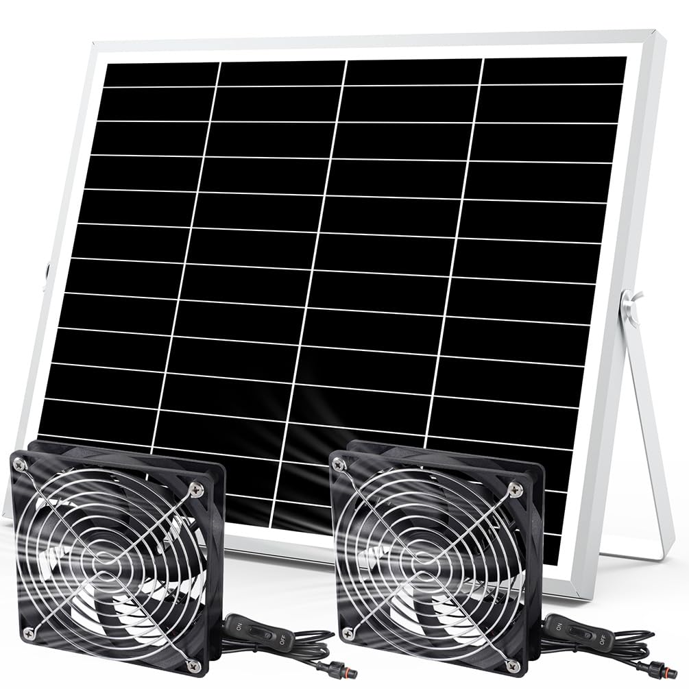 Wathai 7 Inch Solar Powered Fan with Mounting Bracket