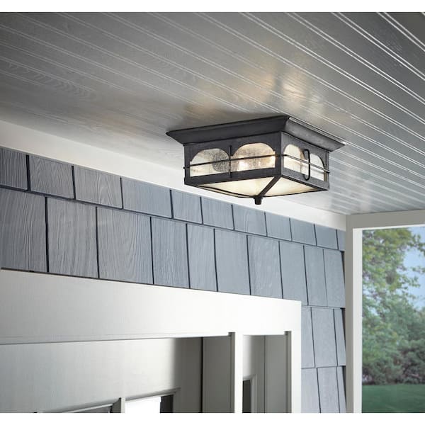 Westinghouse Lighting Burnham 1-Light Outdoor Flush Mount in Iron