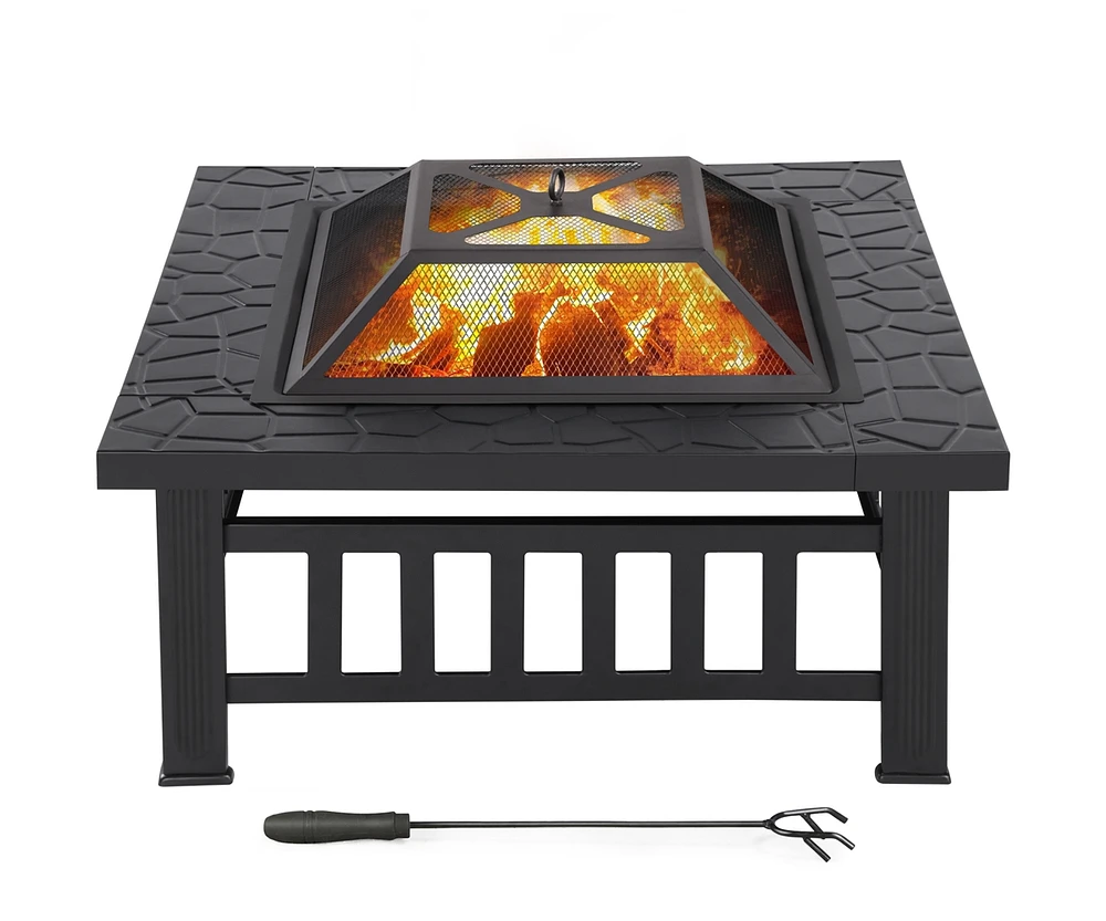 Yaheetech 32" Outdoor Fire Pit