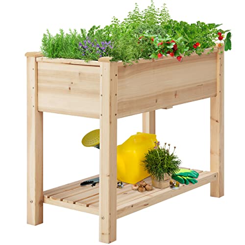 Yaheetech Raised Garden Bed with Legs Elevated Outdoor Planter Box