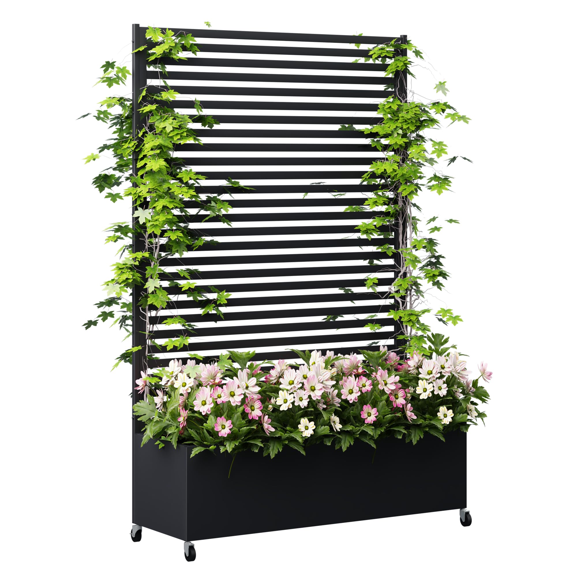 Yaheetech Raised Garden Planter Box with Metal Trellis