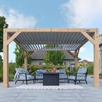 Yardistry 12 ft. x 16 ft. Cedar Pergola with Polycarbonate Roof Panels