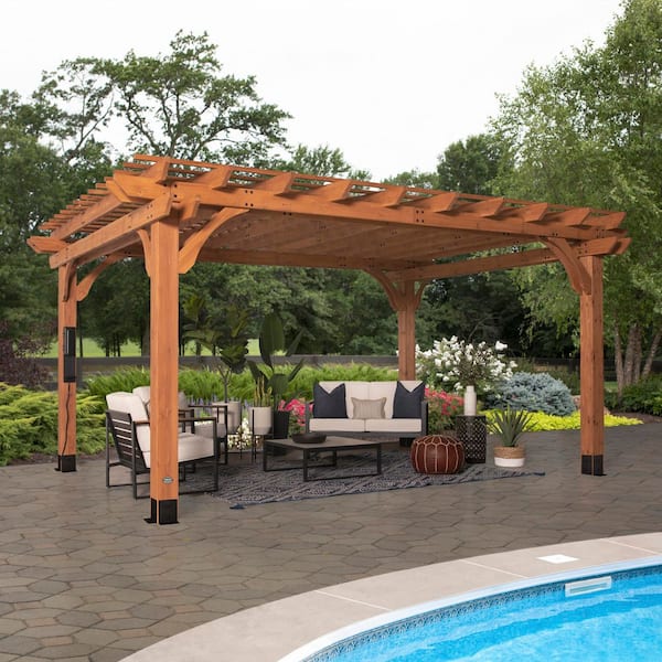 Yardistry 12 x 16 ft Cedar Pergola Kit