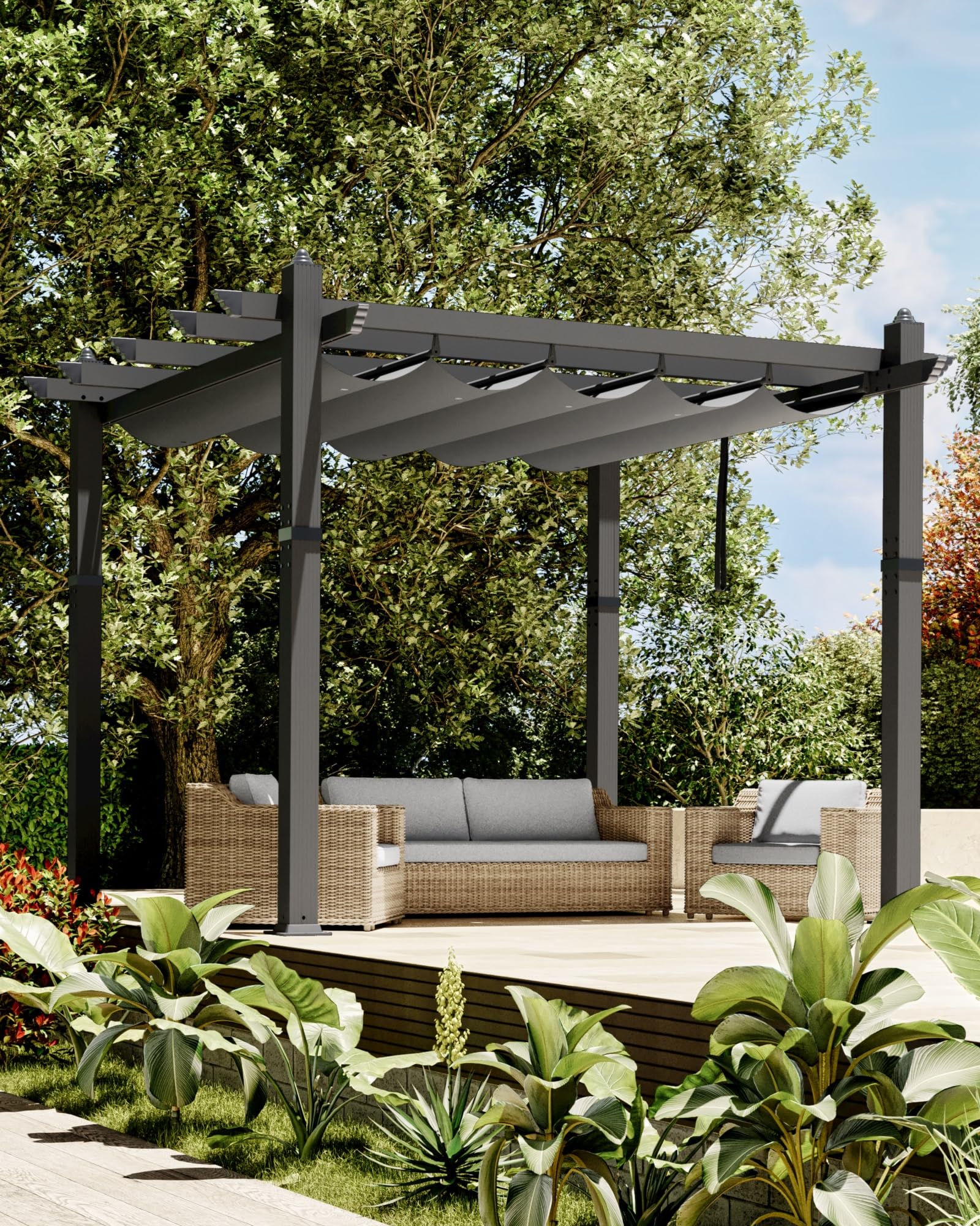 Yardistry 12x12 ft. Aluminum Pergola Kit