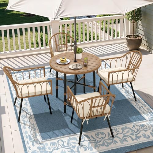YITAHOME 4-Piece Outdoor Patio Dining Set with Umbrella