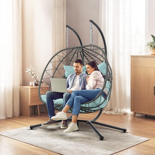 YITAHOME Double Hanging Egg Chair with Stand