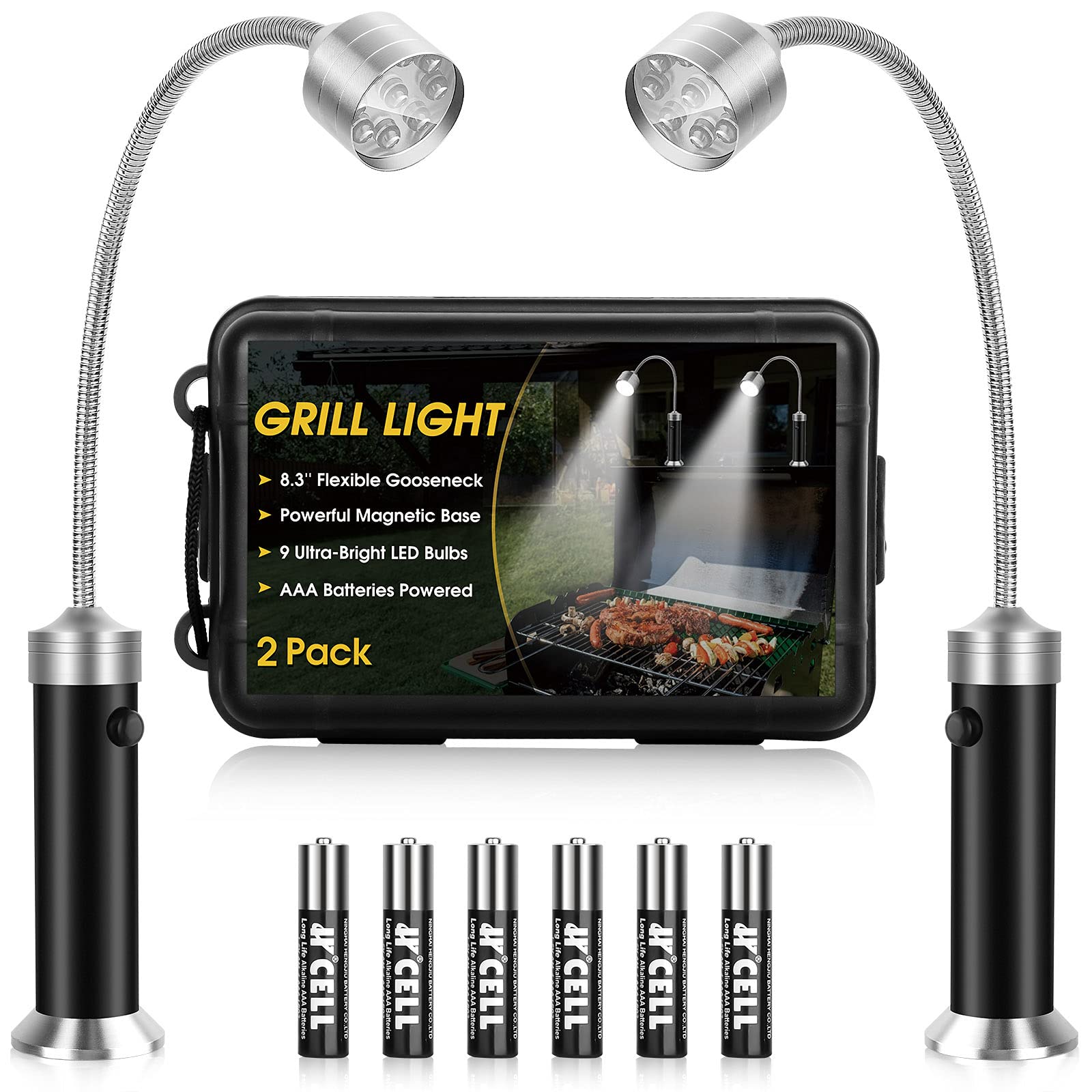 Yukon Glory Dual Head BBQ Grill Light with Magnetic Base