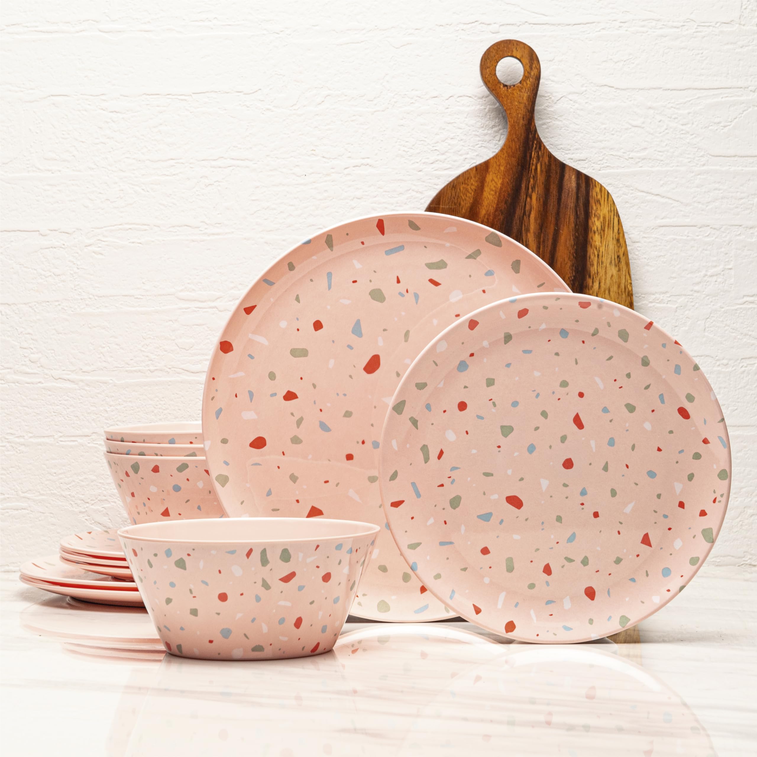 Zak Designs BPA-Free Melamine Dinnerware Set